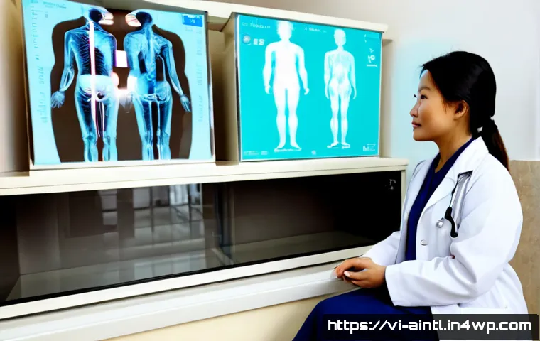 Home 16 AI 진단 시스템의 미래 기술 전망 - Photorealistic future AI diagnostic system in a modern Vietnamese hospital, Vietnamese female doctor...